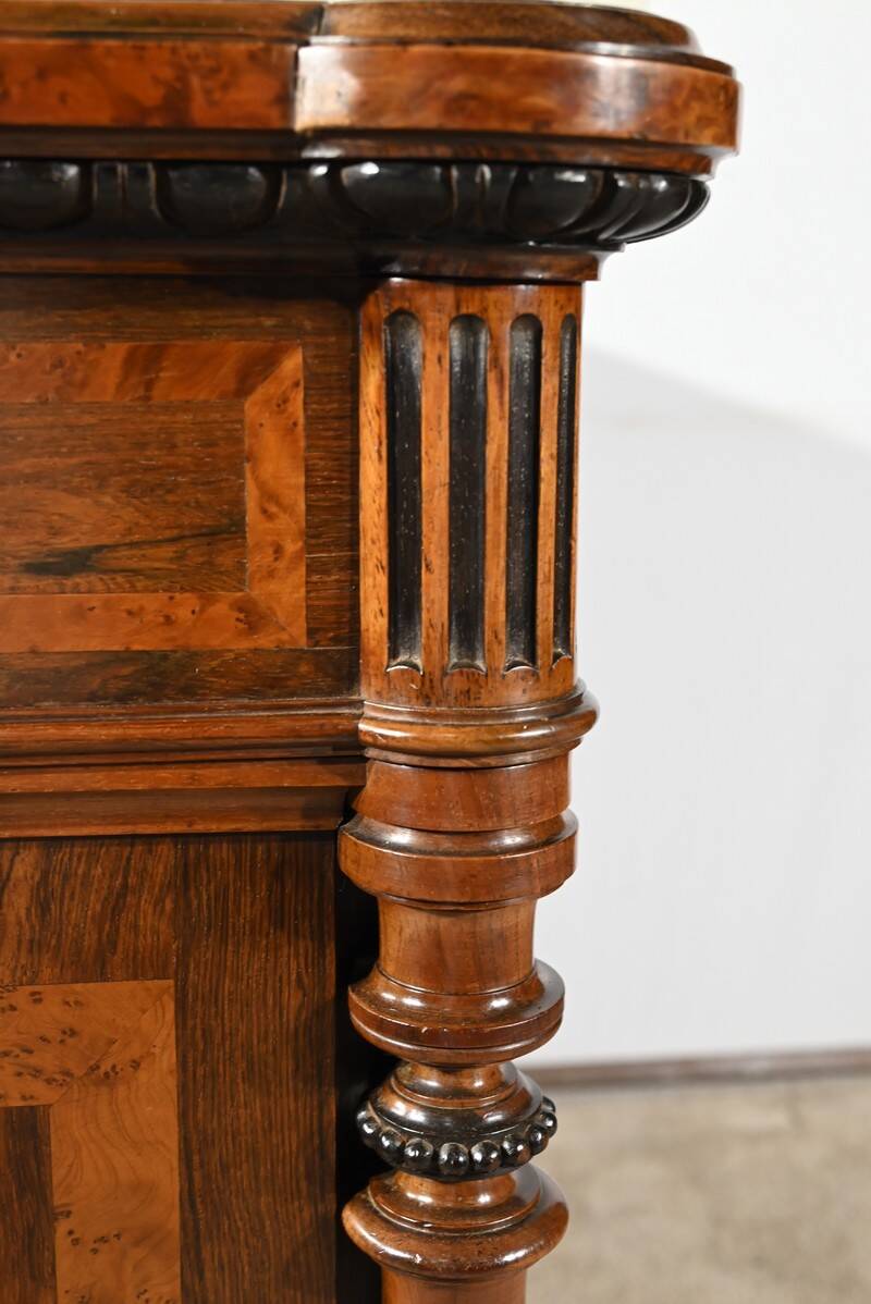 Commode Buffet in Amboyna Burl and Rosewood, Louis XVI style – 2nd Part 19th