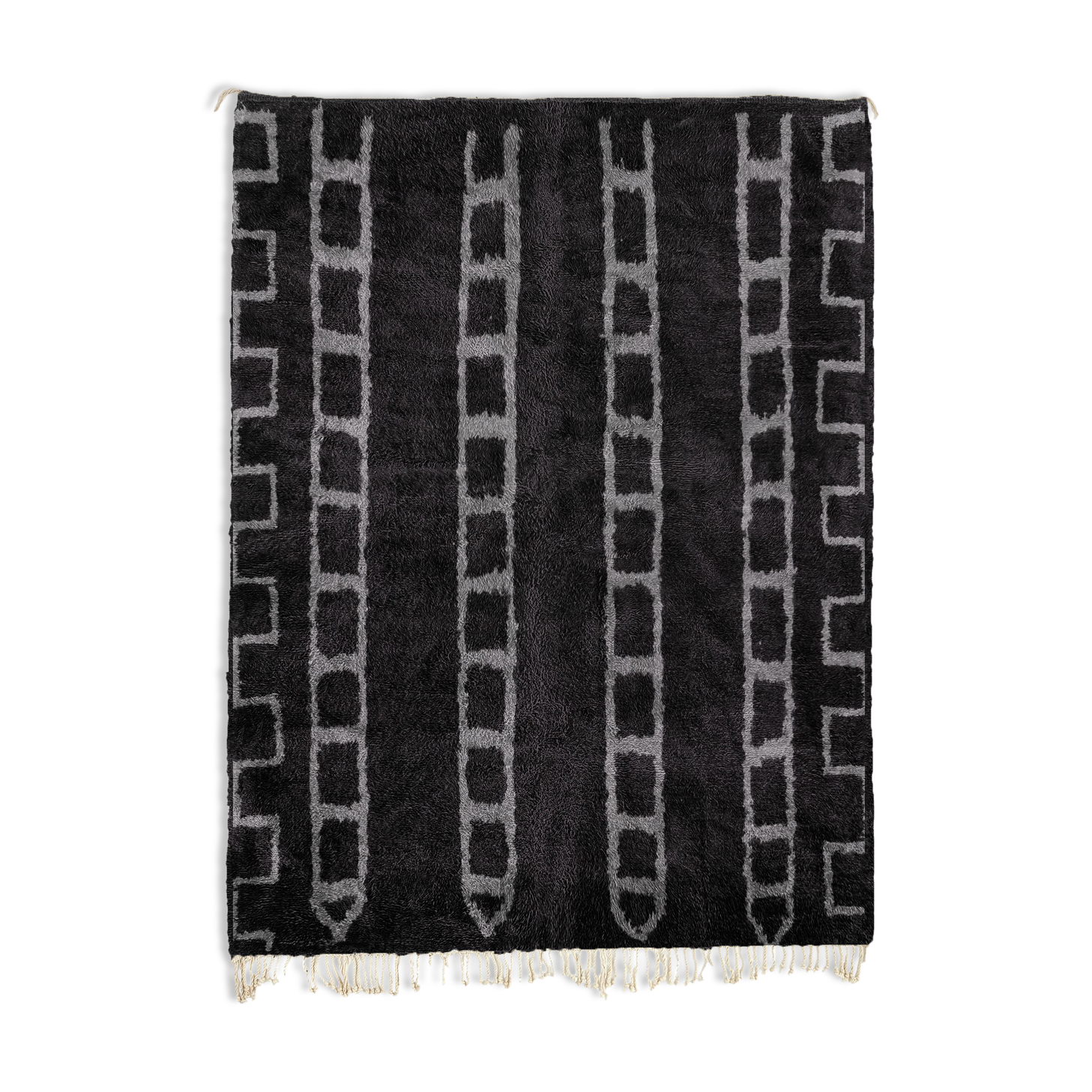 Modern Moroccan carpet black