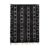 Tapis marocain moderne noir