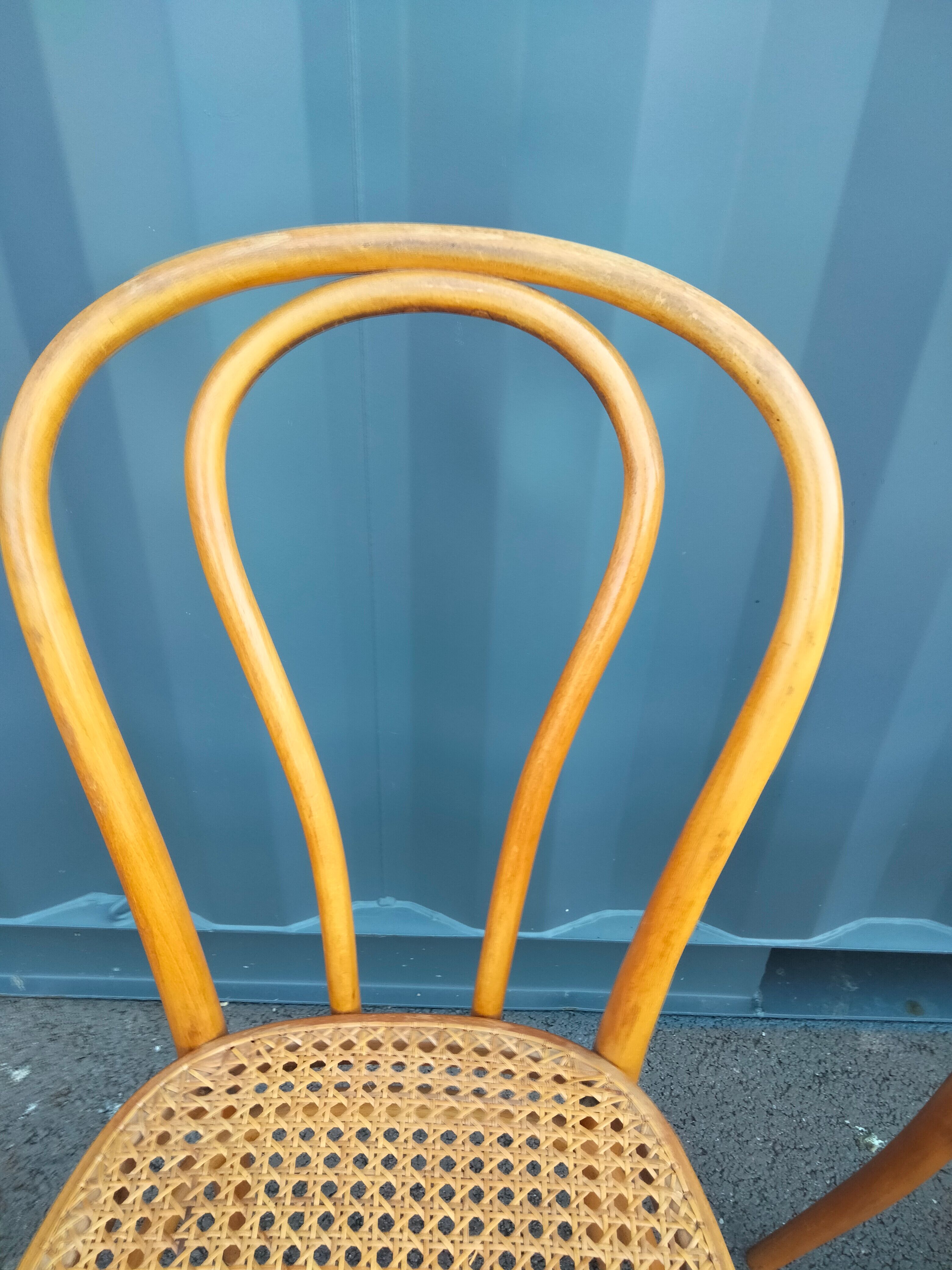 6 chairs canned old vintage bistro