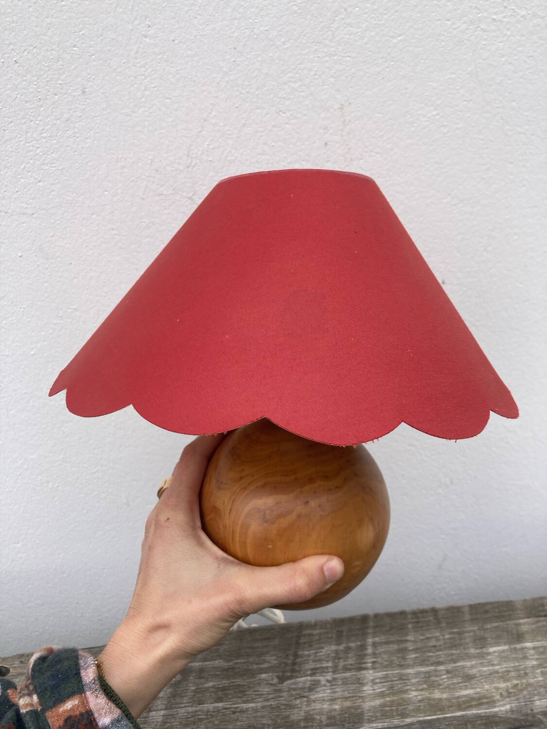 Wooden ball lamp 1980