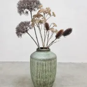 Vintage ceramic textured vase Steuler 'Nature green'