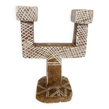 Moroccan stone candle holder – handcrafted, circa 1970