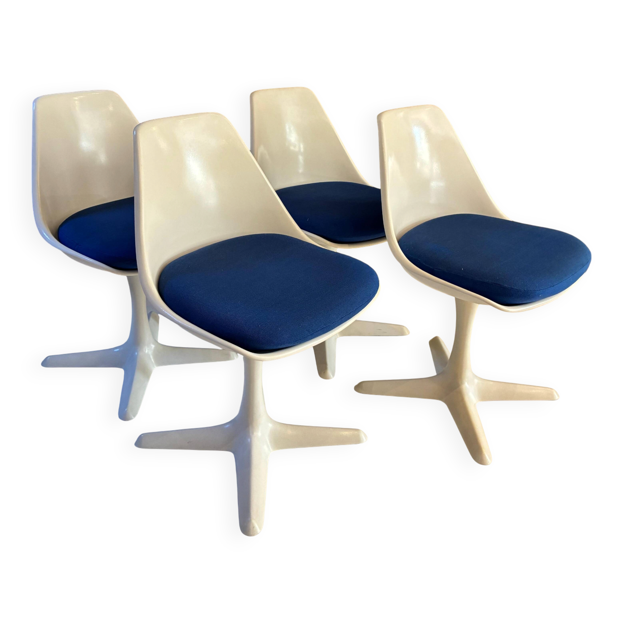 Set of 4 Maurice Burke chairs for Arkana, 1970