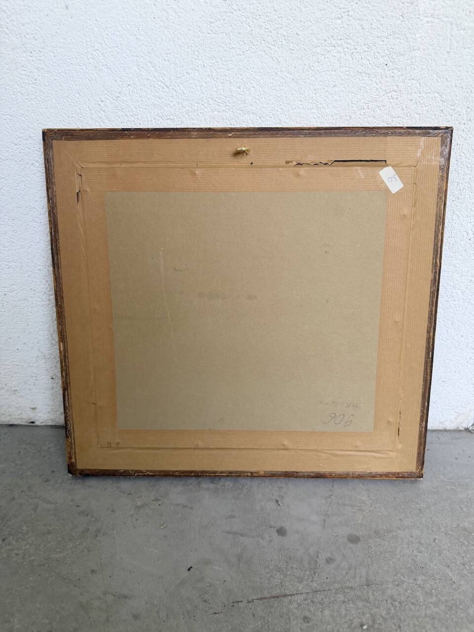 Framed nude oil painting