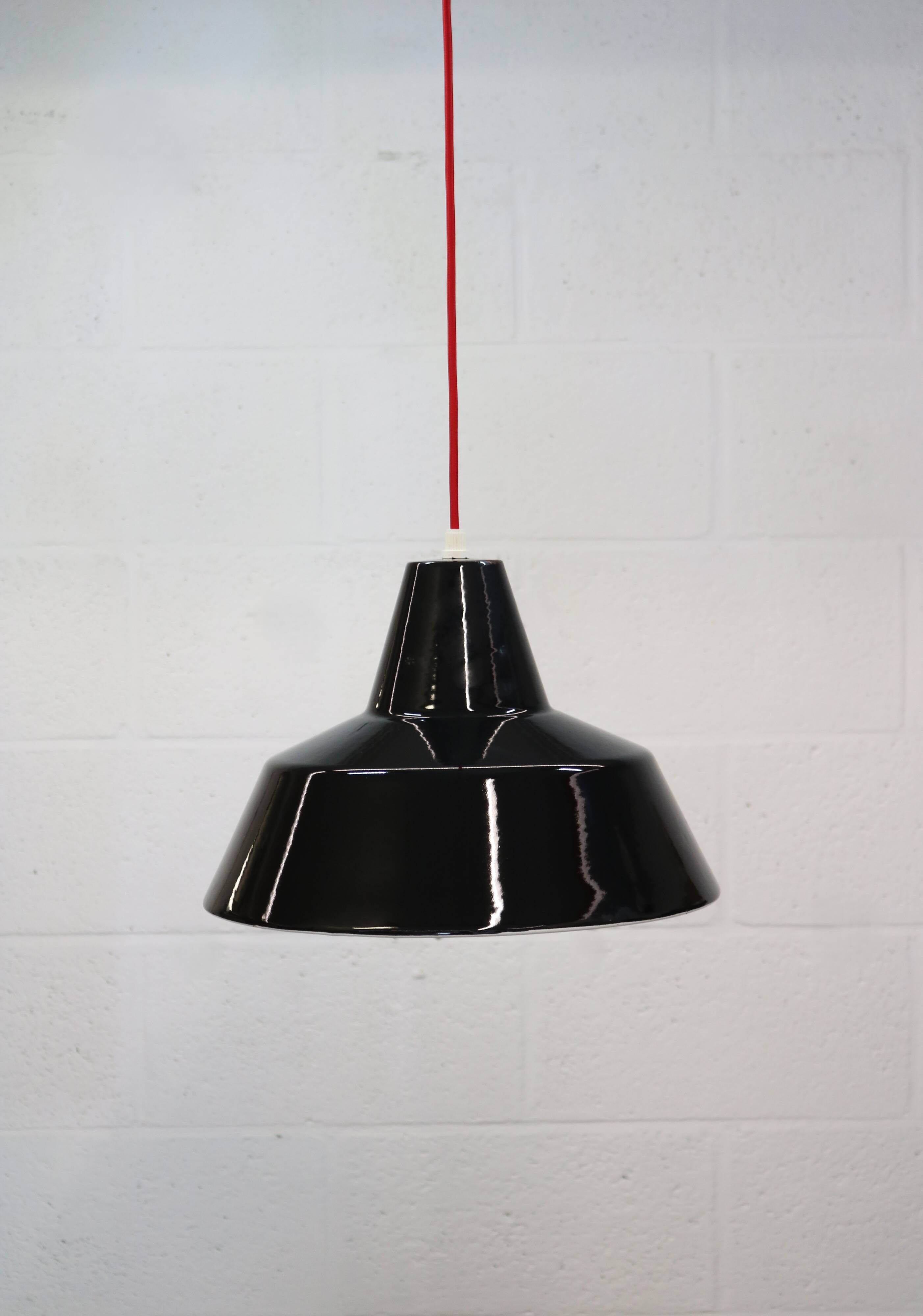 Danish industrial pendant lamp by **Louis Poulsen**, model **Vaerksteds**