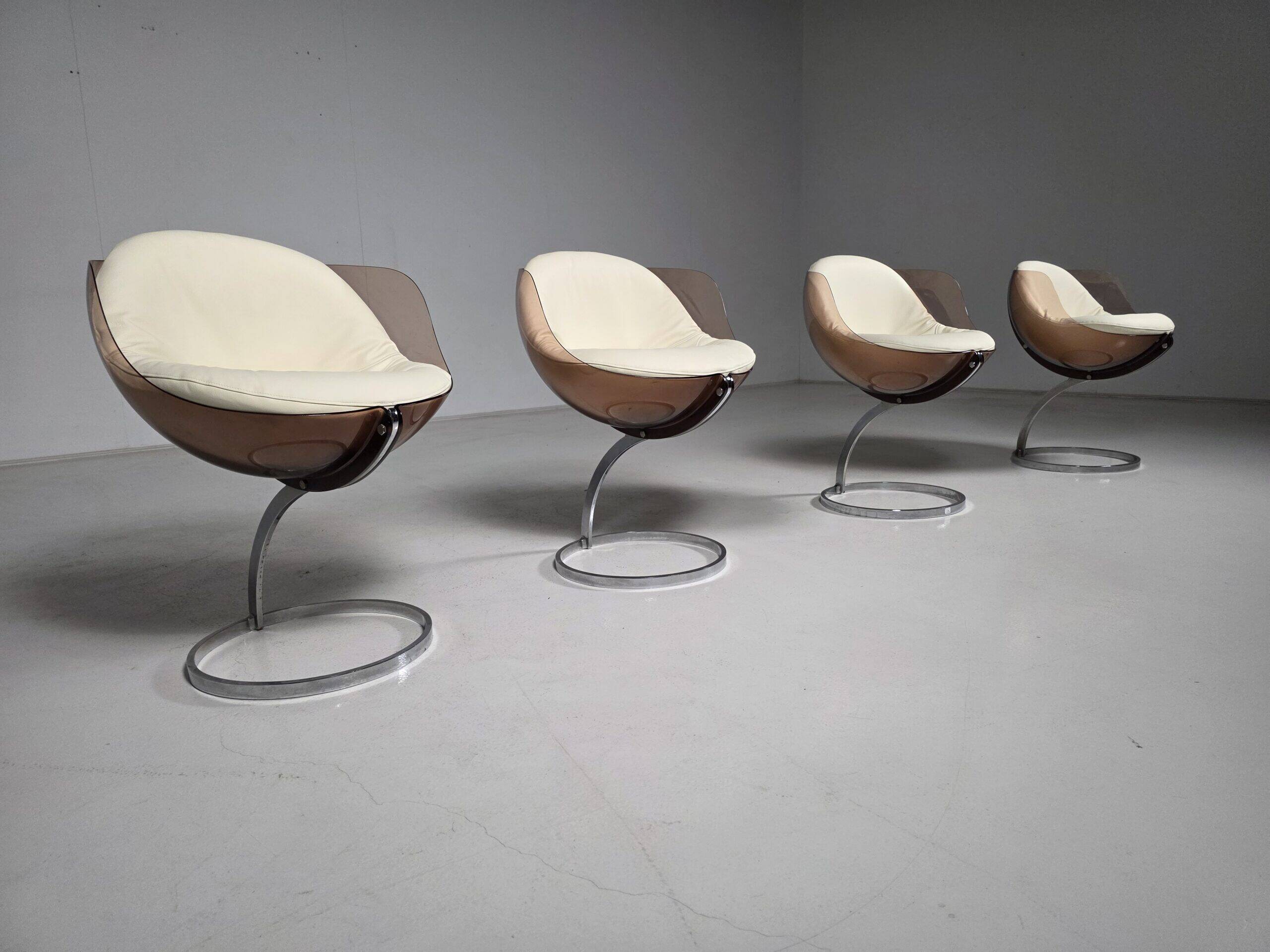 Sphere dining chairs by Boris Tabacoff for MMM, France, 1970s