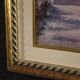 Peinture de paysage enneigé italien signée et datée de 1932.