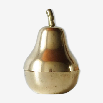 Brass pear-shaped box