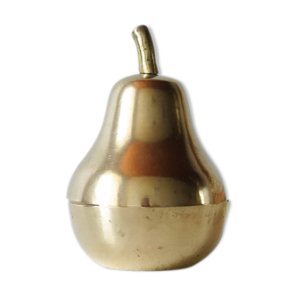 Brass pear-shaped box