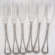 Christofle Rubans model, 6 fish cutlery, 12 pieces in silver-plated metal.