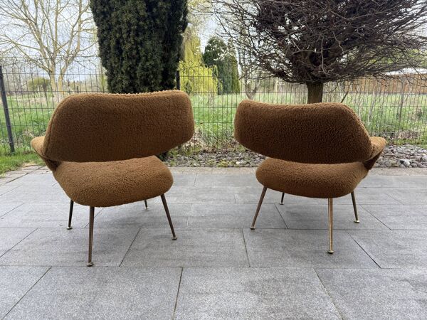 Lot de 2 fauteuils Attribué à Gastone Rinaldi pour Rima Italie Année 50