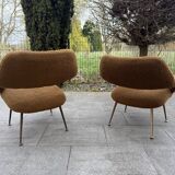 Set of 2 armchairs Attributed to Gastone Rinaldi for Rima Italy 1950s