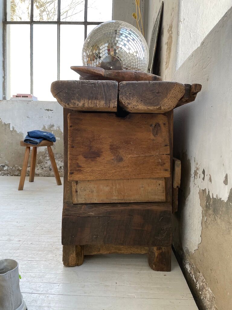 Established former brutalist console oak pine