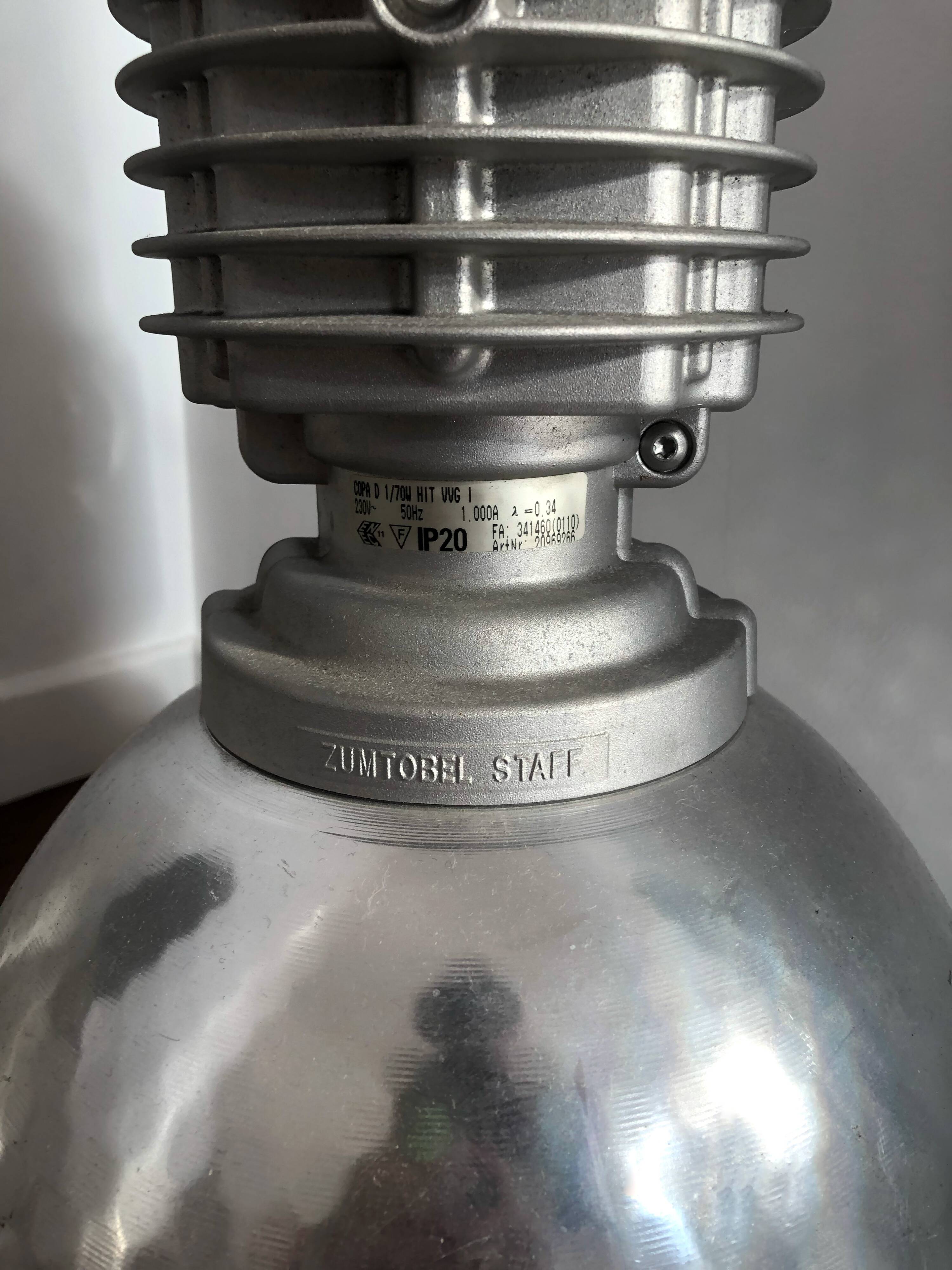 Large Zumtobel Copa D-1 pendant lights // Charles Keller 1990 // Set of 2