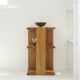 Shelf / Console in solid wood (Elm) vintage Regain house Circa 1980