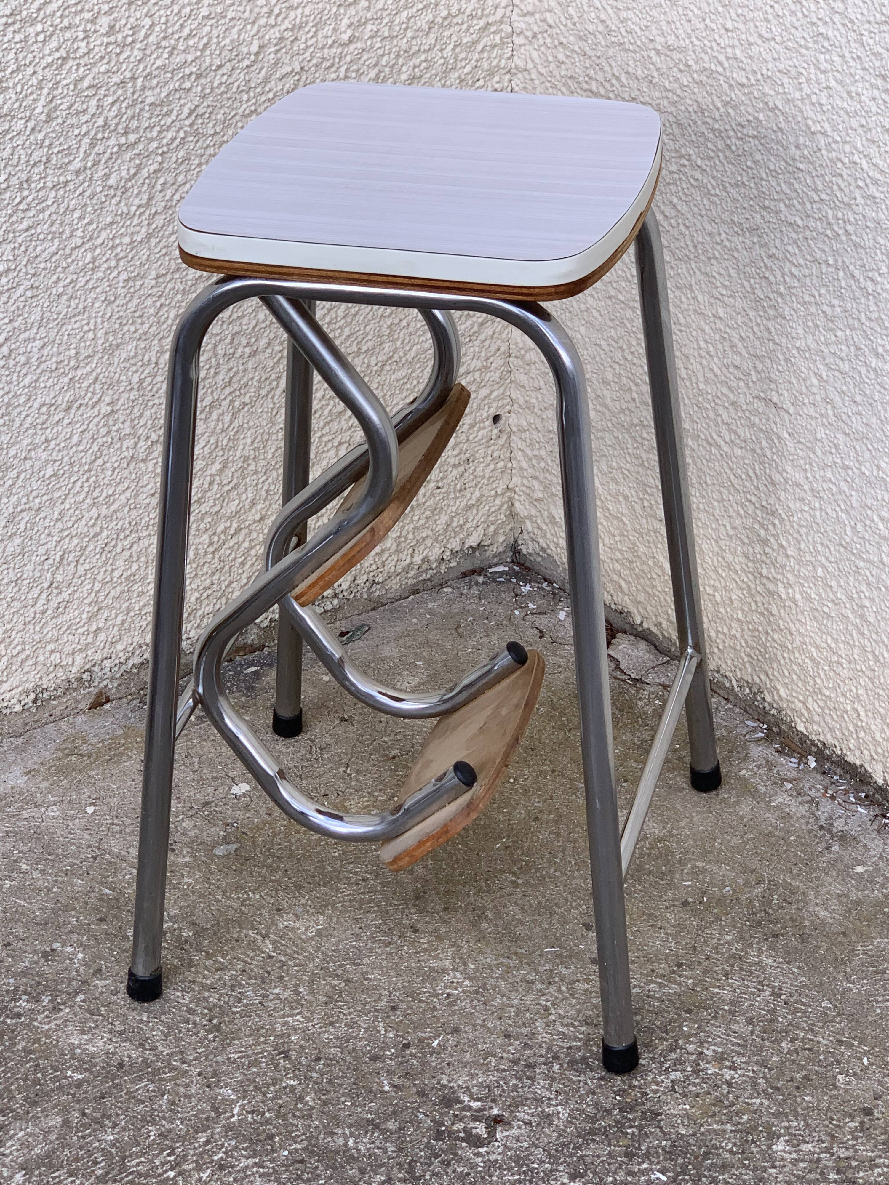 Formica stepladder stool 1970