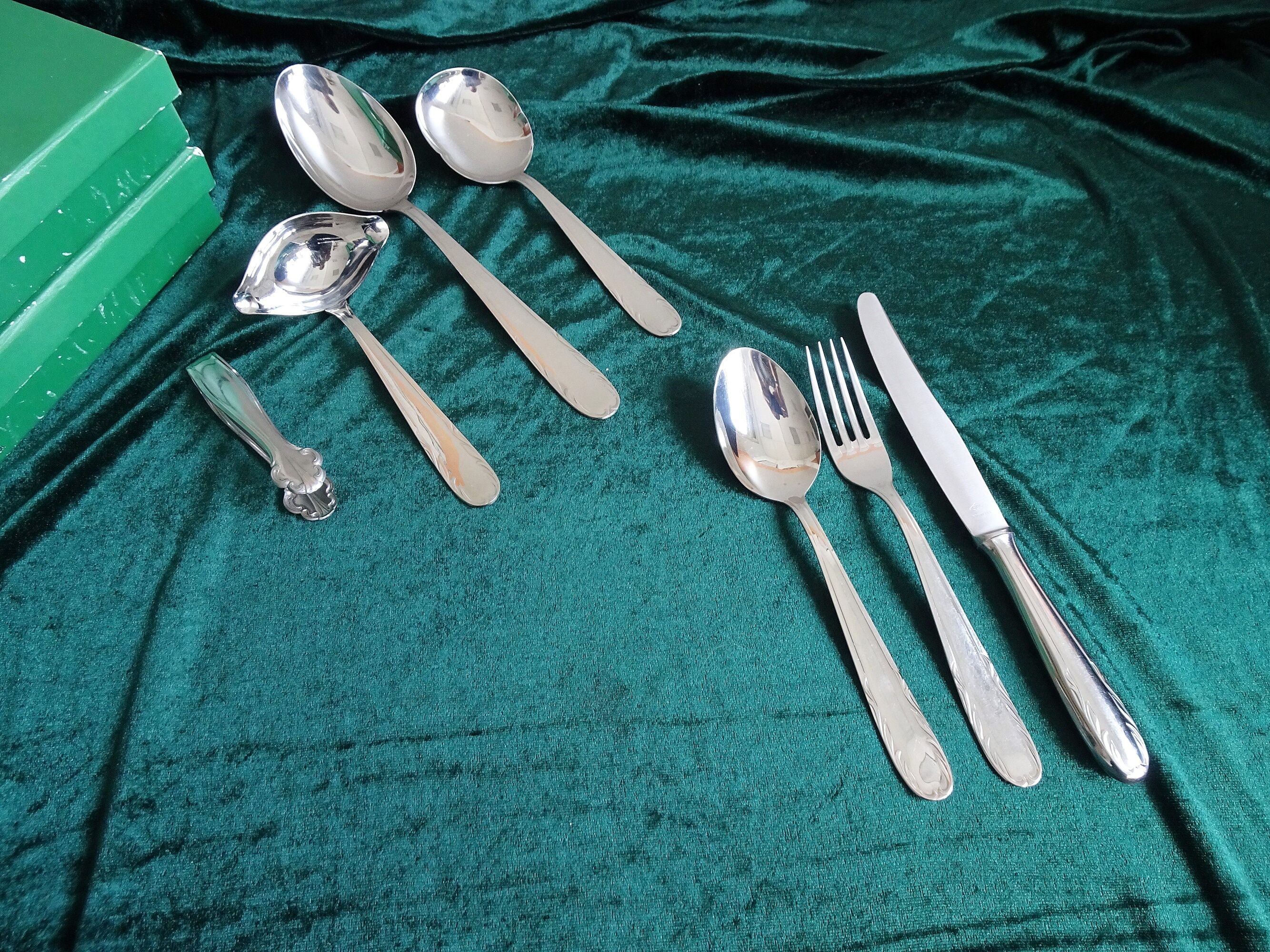 Couverts en acier inoxydable pour 12 personnes, couverts en acier inoxydable 68 pièces