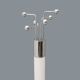 Chrome metal coat rack floor lamp, 1970s