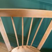 Pair of vintage bistro chairs with slats in beech (1960) - Style