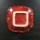 Empty burgundy red pocket