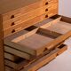 Antique plan cabinet made of beech wood – Slovakia, circa 1960