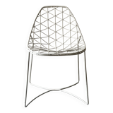 White metal bikini mesh design chair