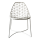 White metal bikini mesh design chair