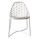 White metal bikini mesh design chair