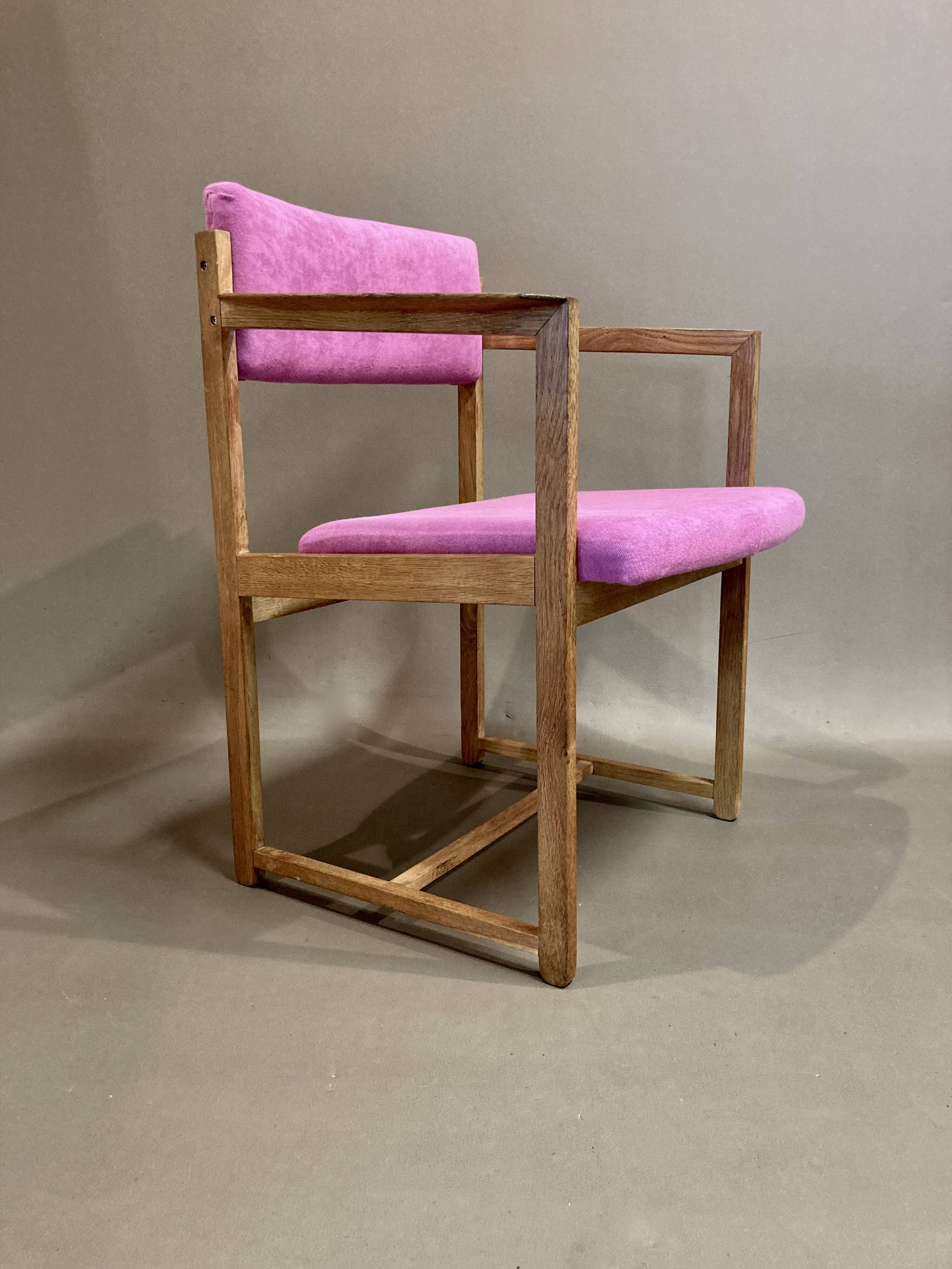 Fuchsia armchair scandinavian design stamp 1960