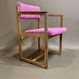 Fuchsia armchair scandinavian design stamp 1960