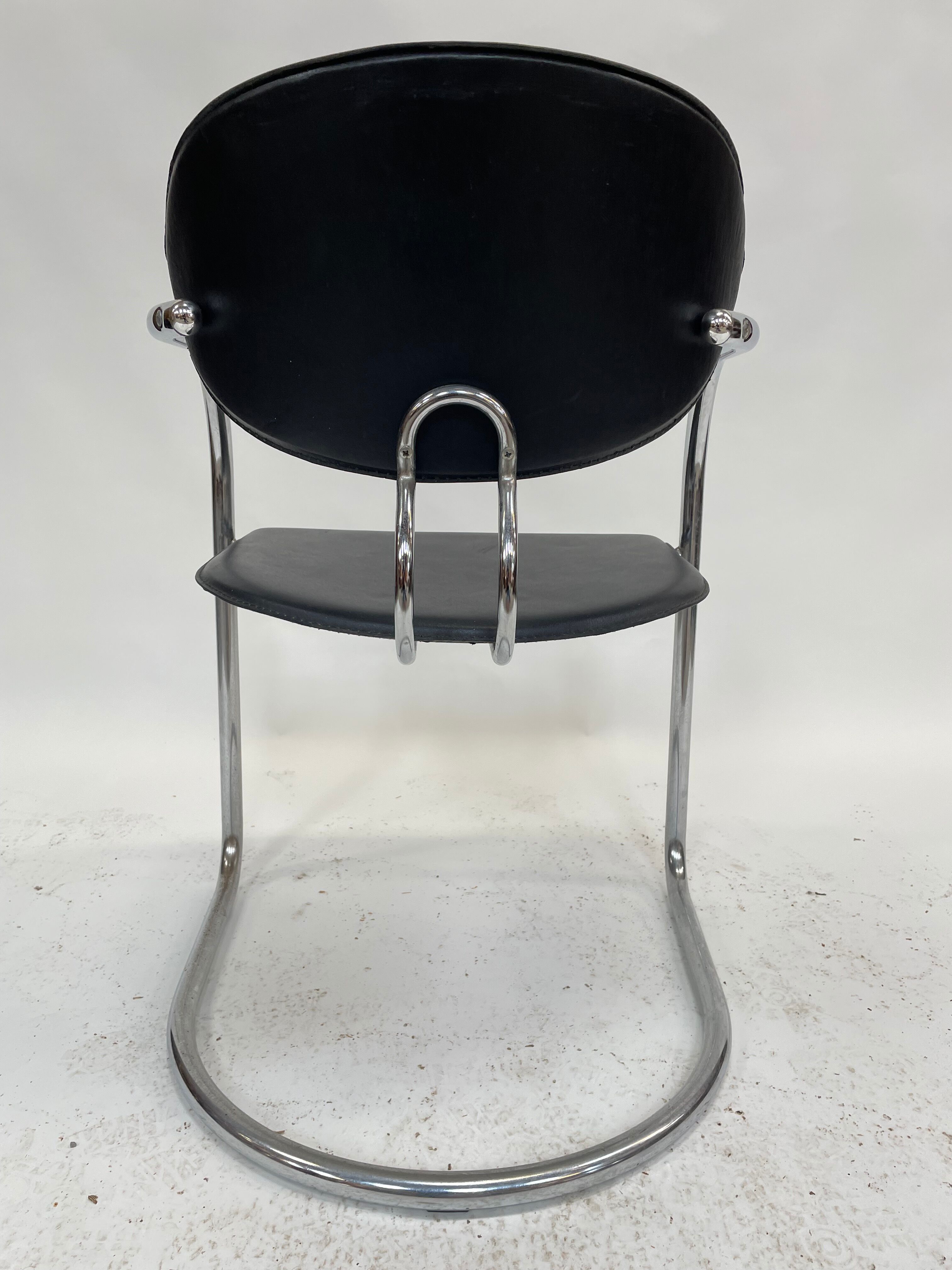 Vintage dining chair effezeta made in Italy design chrome