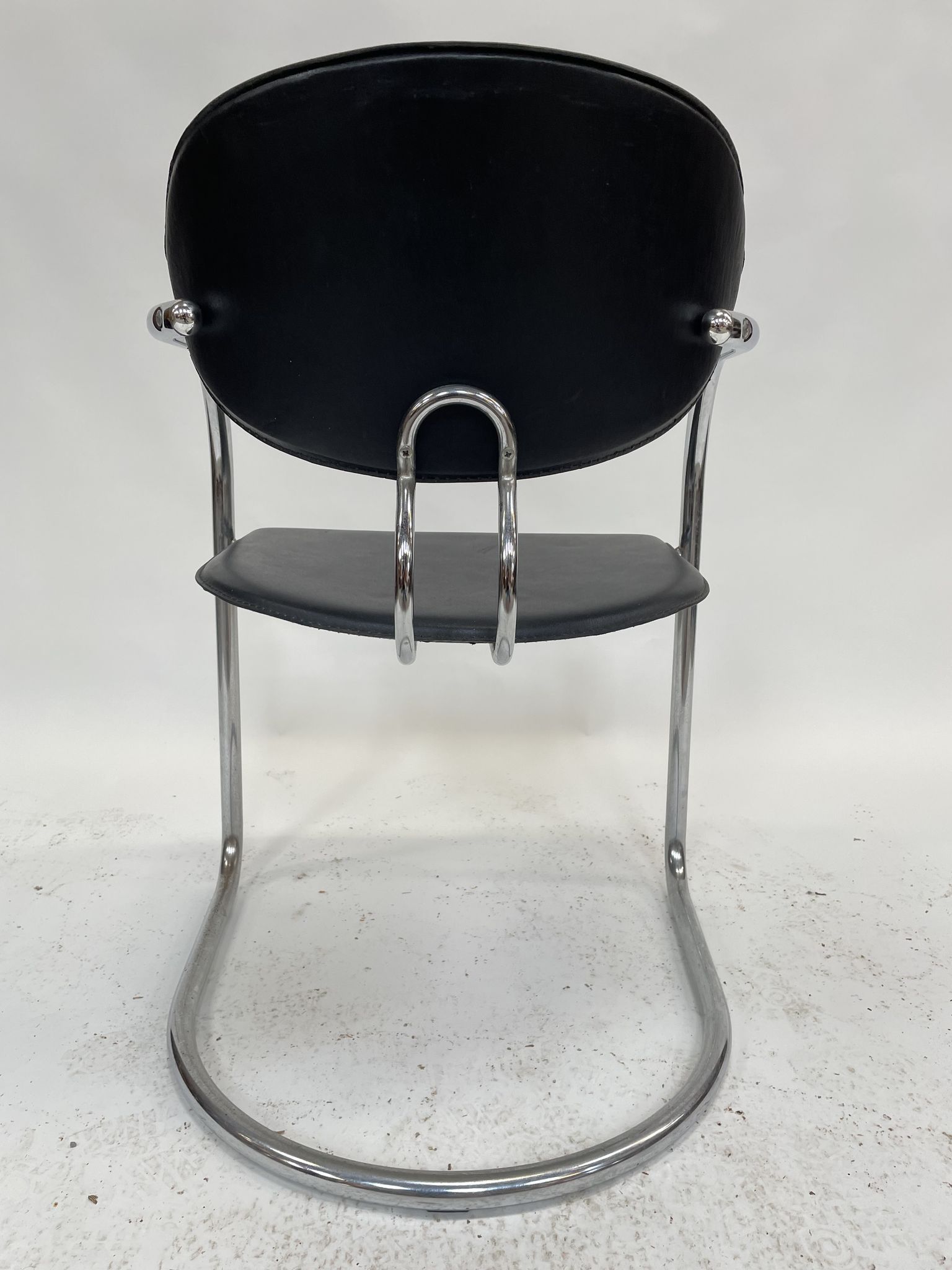 Vintage dining chair effezeta made in Italy design chrome