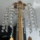 Cascade chandelier in bronze and crystal pendants