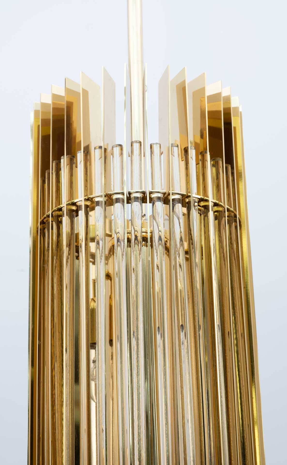 Romani Saccati for Gucci Brass Crystal Murano Pendant by Studio Design
