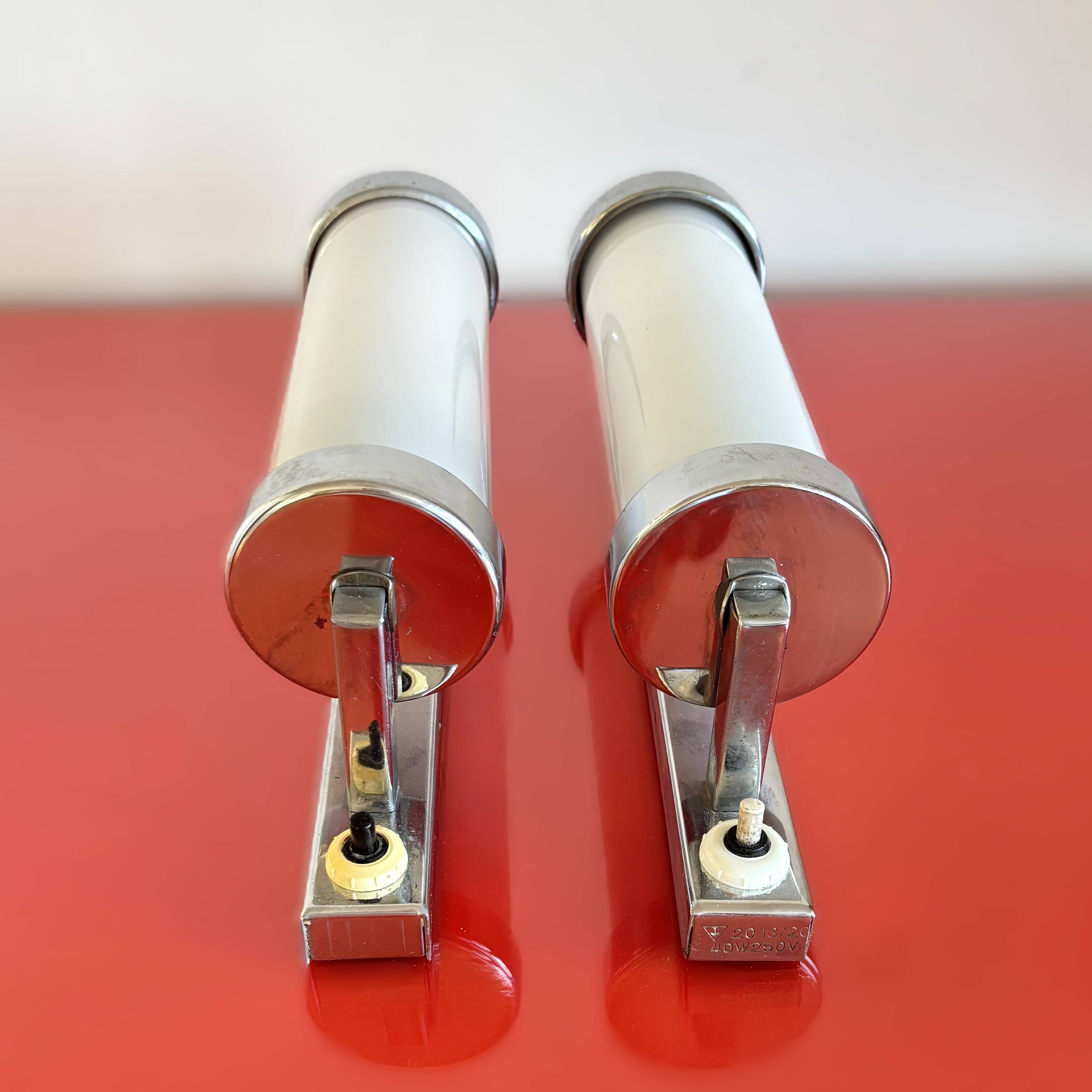 Functionalist set of bedside table lamps, Czechoslovakia