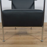 Swedish Leather Armchair by Gunilla Allard for Lammhults, 1990s