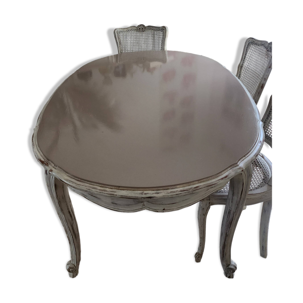 Table merisier  Louis XV Shabby