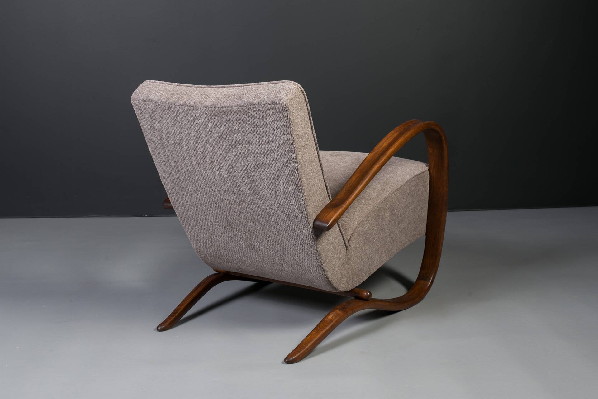 Rare Art Deco armchairs by J. Halabala, model H269, 1930s, set of 2.