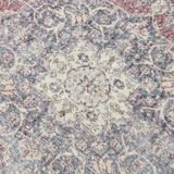 7x10 Faded Grey Beige Turkish Vintage Rug, 216x304Cm