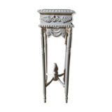 White patinated carved wooden harness