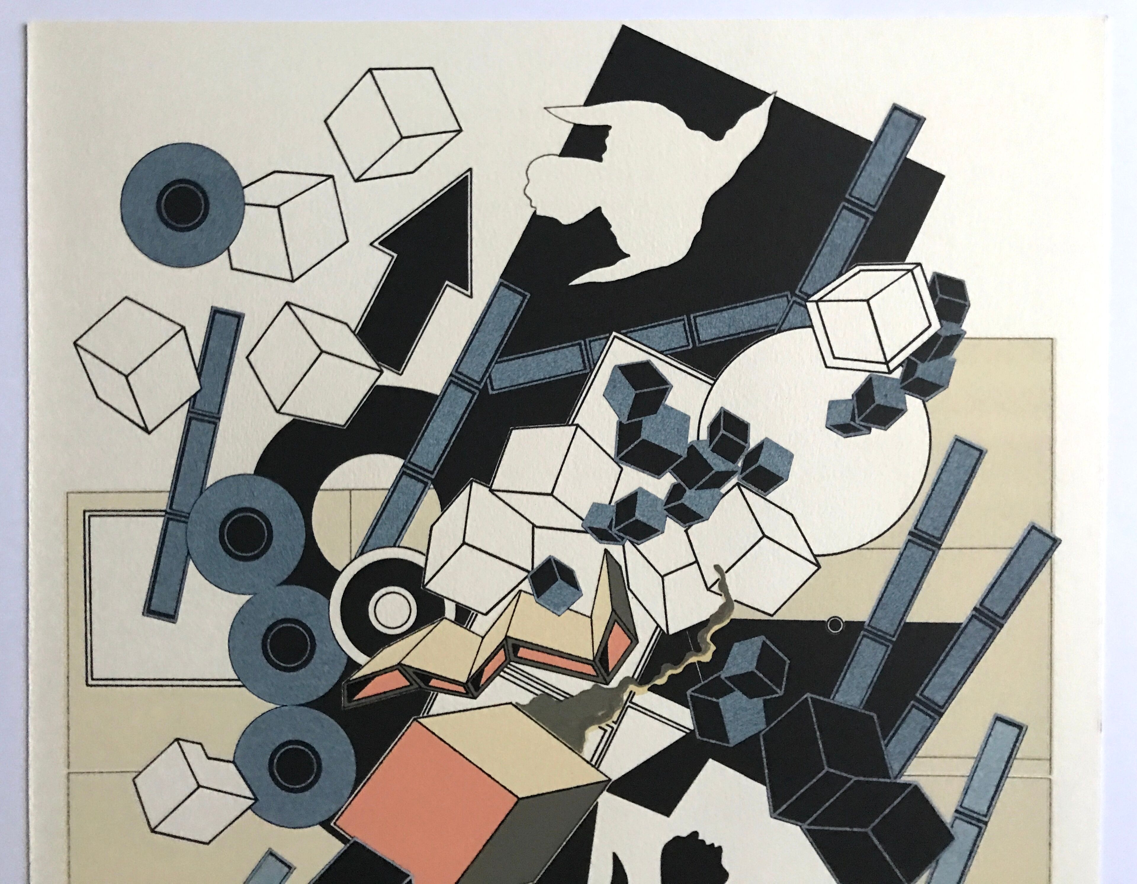 Original lithograph by Alain Le Yaouanc l'air 1978