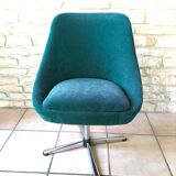 Fauteuil velours vert