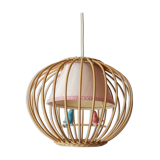 Suspension rattan bird cage 1960