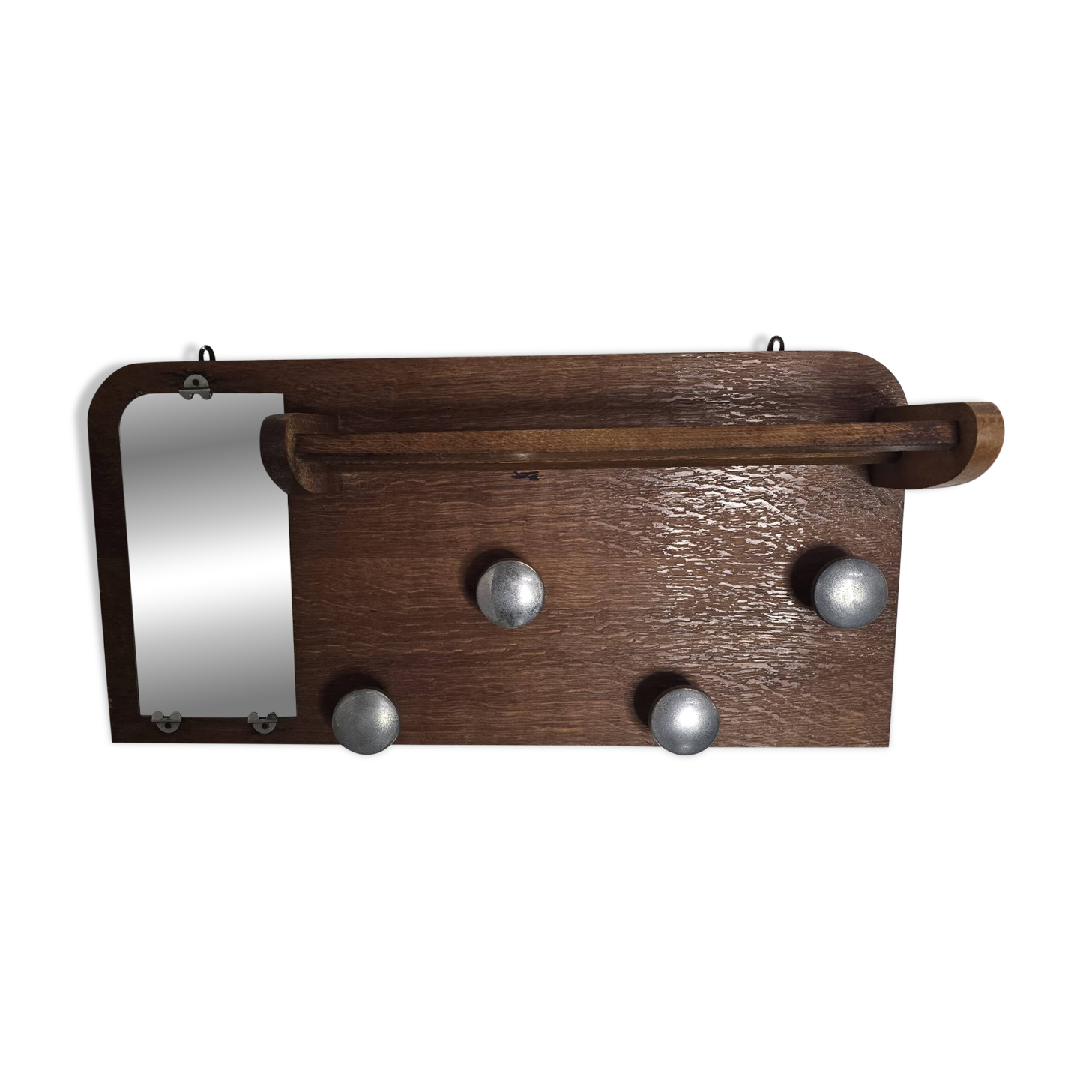 Vintage 60s oak coat rack