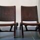 Pair of "Relax" armchairs in leather and wood, Angel I. PAZMINO - 1950