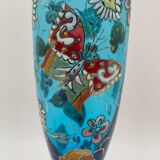 Vase en verre peint à la main José Sir Royo