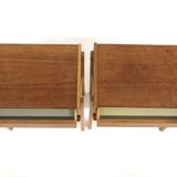 Set of 2 teak and oak bedside tables, Sweden, 1960