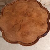 Walnut chippendale-style round coffee table