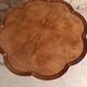 Walnut chippendale-style round coffee table